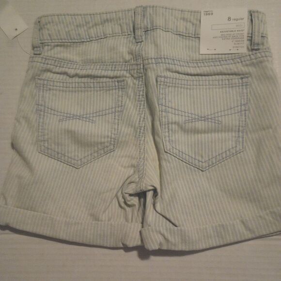 ✨ NWT Gap kids adjustable waist striped denim shorts - Picture 5 of 13